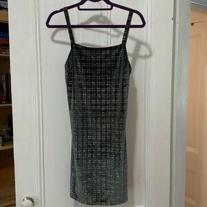 Altar’d State charcoal sparkly mini dress